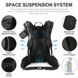 IX INOXTO Hiking Backpack, 26L/40L Waterproof Hiking Daypack with 3L Water Bladder and Rain Cover, Lightweight Travel Camping Backpack for Men Women (Black)