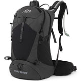IX INOXTO Hiking Backpack, 26L/40L Waterproof Hiking Daypack with 3L Water Bladder and Rain Cover, Lightweight Travel Camping Backpack for Men Women (Black)