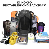 IX INOXTO Hiking Backpack, 26L/40L Waterproof Hiking Daypack with 3L Water Bladder and Rain Cover, Lightweight Travel Camping Backpack for Men Women (Black)