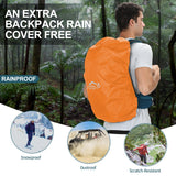 IX INOXTO Hiking Backpack, 26L/40L Waterproof Hiking Daypack with 3L Water Bladder and Rain Cover, Lightweight Travel Camping Backpack for Men Women (Blue)