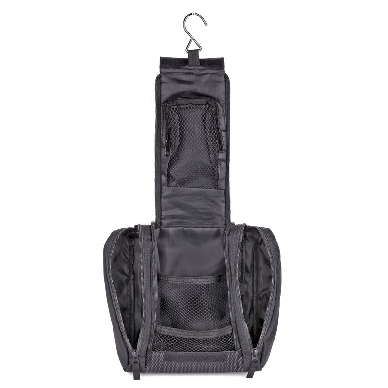 J. Buxton Double Zip Hanging Kit Black