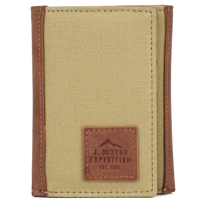 J. Buxton Expedition II Huntington Gear RFID Three - Fold Tan