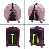 J Hook Luggage Strap Add a Bag Hook Hanger Strap, Adjustable attaches Briefcase Together (Black - Normal Size)