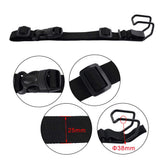 J Hook Luggage Strap Add a Bag Hook Hanger Strap, Adjustable attaches Briefcase Together (Black - Normal Size)