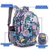 J World Cornelia Middle School Backpack for Girls. Laptop Bookbag for Women, Secret Garden