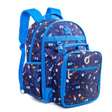 J World Duet Kids Backpack & Lunch Box Set For Boys & Girls Pre - K to Elementary School, Spaceship