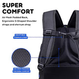 J World New York Atom Laptop Backpack – Ergonomic Backpack for School with Air Mesh Padded Shoulder Straps – 600D Polyester Work Backpack for Men and Women – Stylish Design (CAMO)