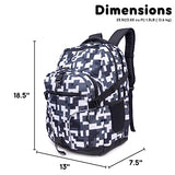 J World New York Atom Laptop Backpack – Ergonomic Backpack for School with Air Mesh Padded Shoulder Straps – 600D Polyester Work Backpack for Men and Women – Stylish Design (CAMO)