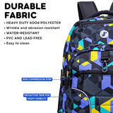 J World New York Atom Laptop Backpack – Ergonomic Backpack for School with Air Mesh Padded Shoulder Straps – 600D Polyester Work Backpack for Men and Women – Stylish Design (CAMO)