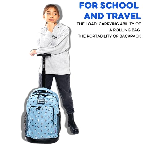 J World New York Sunny Rolling Backpack for Kids and Adults, Graffiti, 17 X 11.5X 5.5" (H X W X D)"