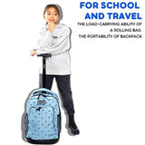 J World New York Sunny Rolling Backpack for Kids and Adults, Graffiti, 17 X 11.5X 5.5" (H X W X D)"