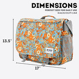 J World New York Thomas Laptop Messenger Bag for Women & Men. Girls Computer Bookbag, Retro Bloom