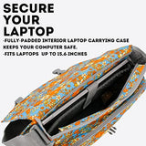 J World New York Thomas Laptop Messenger Bag for Women & Men. Girls Computer Bookbag, Retro Bloom