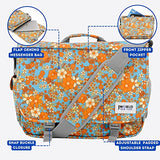 J World New York Thomas Laptop Messenger Bag for Women & Men. Girls Computer Bookbag, Retro Bloom