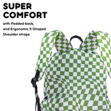 J World Oz Middle School Backpack for Kids. Cute Laptop Bookbag for Girls Boys, Matcha Checkers