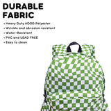 J World Oz Middle School Backpack for Kids. Cute Laptop Bookbag for Girls Boys, Matcha Checkers