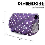J World Terry Cute Messenger Bag for Girls & Women. Kids Small School Shoulder Bag, Purple Heart