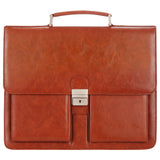 Jack&Chris® Mens New PU Leather Briefcase Messenger Bag Laptop Bag, MBYX015 - B (Red)