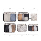 Jadyn Packing Cubes for Travel, 6 - Piece Large Packing Cube Organizer Set for Suitcase, Duffel Bag, Luggage, Multiple Sizes Travel Essentials (Cheetah Spot)
