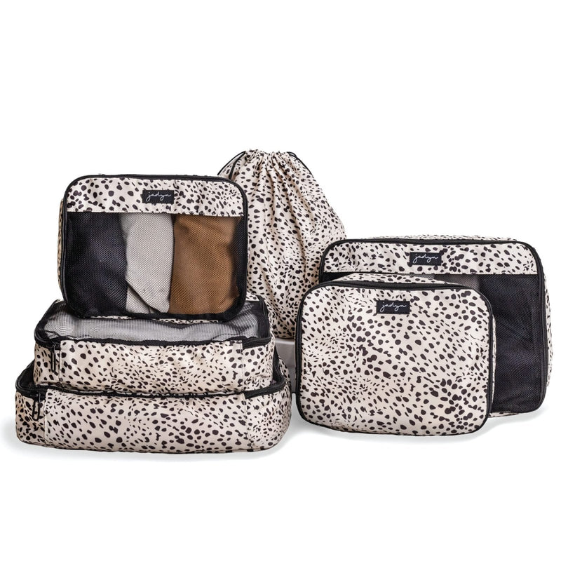 Jadyn Packing Cubes for Travel, 6 - Piece Large Packing Cube Organizer Set for Suitcase, Duffel Bag, Luggage, Multiple Sizes Travel Essentials (Cheetah Spot)