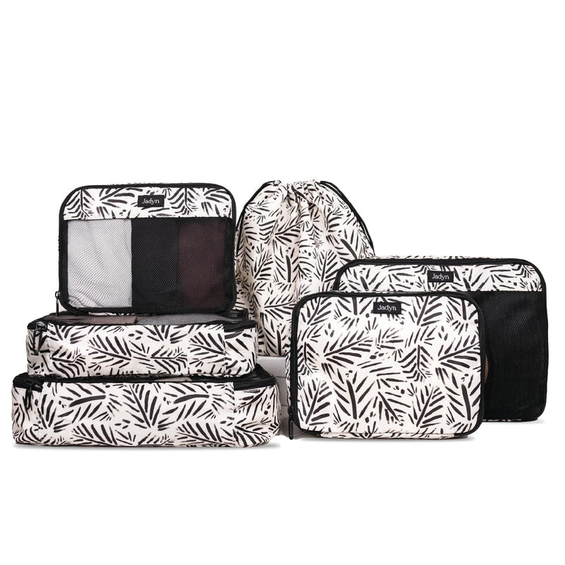 Jadyn Packing Cubes for Travel, 6 - Piece Large Packing Cube Organizer Set for Suitcase, Duffel Bag, Luggage, Multiple Sizes Travel Essentials (Desert Foliage)