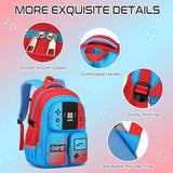 Jafeton School Backpack for Boys, 4 PCS Gamer Boy Backpack Set with Bento Box, Lunch Box & Pencil Pouch, Waterproof Schoolbag for Boys Kids Teens, Elementary Middle School, Kid Bookbag Casual Daypack