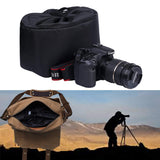 JAKAGO Shockproof Camera Insert Bag for SLR DSLR Mirrorless Camera Lens Flash Light Accessories Camera Pouch with Adjustable Dividers for Canon Nikon Sony Water Resistant Camera inner case(Black)