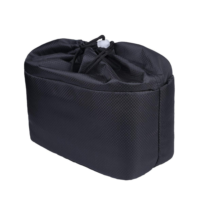 JAKAGO Shockproof Camera Insert Bag for SLR DSLR Mirrorless Camera Lens Flash Light Accessories Camera Pouch with Adjustable Dividers for Canon Nikon Sony Water Resistant Camera inner case(Black)