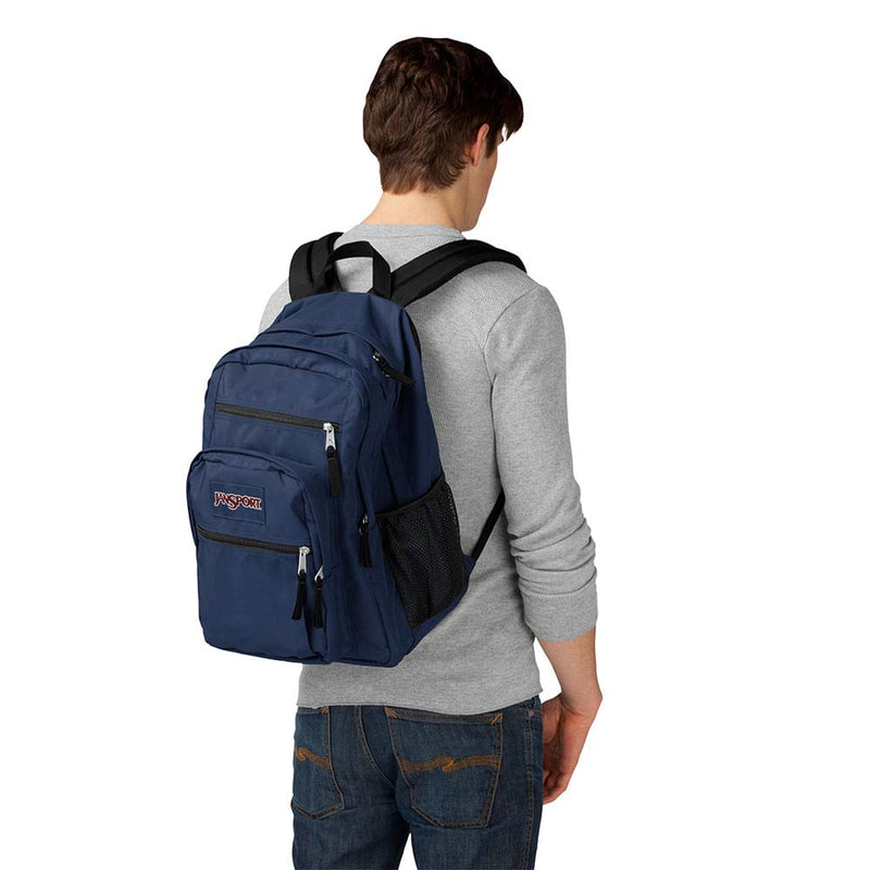 JanSport Big Laptop Backpack for College - Computer Bag with 2 Compartments, Ergonomic Shoulder Straps, 15” Laptop Sleeve, Haul Handle - Book Rucksack, Navy