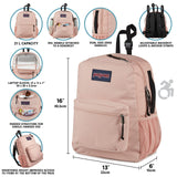 JanSport Central Adaptive Backpack – Wheelchair & Walker Compatible, Tuck - Away Shoulder Straps, Adjustable Backrest Loops & Anchor Straps, Iconic Design, Mia Brown Mint Julep