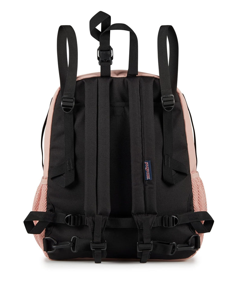 JanSport Central Adaptive Backpack – Wheelchair & Walker Compatible, Tuck - Away Shoulder Straps, Adjustable Backrest Loops & Anchor Straps, Iconic Design, Misty Rose