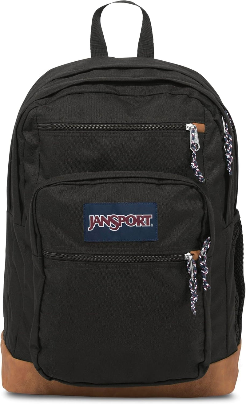 JanSport Cool Backpack with 15 - inch Laptop Sleeve, Ergonomic S - Curve Shoulder Straps, Durable Large Capacity Bag with 2 Main Compartments, Black