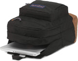 JanSport Cool Backpack with 15 - inch Laptop Sleeve, Ergonomic S - Curve Shoulder Straps, Durable Large Capacity Bag with 2 Main Compartments, Black