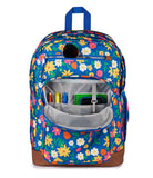 JanSport Cool Backpack with 15 - inch Laptop Sleeve, Large Computer Bag Rucksack with 2 Compartments, Ergonomic Straps, Flower Market