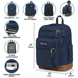 JanSport Cool Backpack, with 15 - inch Laptop Sleeve - Large Computer Bag Rucksack with 2 Compartments, Ergonomic Straps, Loden Frost