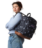 JanSport Cool Backpack with 15 - inch Laptop Sleeve, Large Computer Bag Rucksack with 2 Compartments, Ergonomic Straps, Pastel Petals - Black