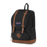 JanSport Cortlandt Laptop Backpack, Black, 15” Laptop Sleeve - Synthetic Leather Shoulder Computer Bag with Large Compartment, Padded Straps - Rucksack for Men, Women