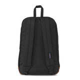 JanSport Cortlandt Laptop Backpack, Black, 15” Laptop Sleeve - Synthetic Leather Shoulder Computer Bag with Large Compartment, Padded Straps - Rucksack for Men, Women