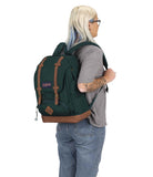 JanSport Cortlandt Laptop Backpack, Deep Juniper, 15” Laptop Sleeve - Synthetic Leather Shoulder Computer Bag with Large Compartment, Padded Straps - Rucksack for Men, Women