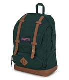 JanSport Cortlandt Laptop Backpack, Deep Juniper, 15” Laptop Sleeve - Synthetic Leather Shoulder Computer Bag with Large Compartment, Padded Straps - Rucksack for Men, Women