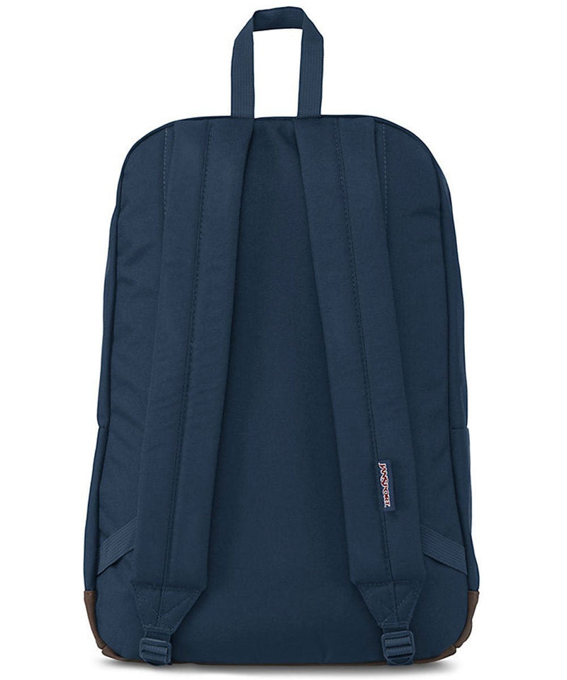 JanSport Cortlandt Laptop Backpack, Navy, 15” Laptop Sleeve - Synthetic Leather Shoulder Computer Bag with Large Compartment, Padded Straps - Rucksack for Men, Women