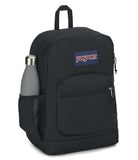 JanSport Cross Town Plus Backpack - Large Main Compartment, Side Water Bottle Pocket, 15-Inch Padded Laptop Sleeve - Black
