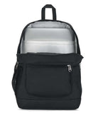 JanSport Cross Town Plus Backpack - Large Main Compartment, Side Water Bottle Pocket, 15-Inch Padded Laptop Sleeve - Black