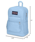 JanSport Cross Town Plus Backpack - Large Main Compartment, Side Water Bottle Pocket, 15 - Inch Padded Laptop Sleeve - Blue Dusk