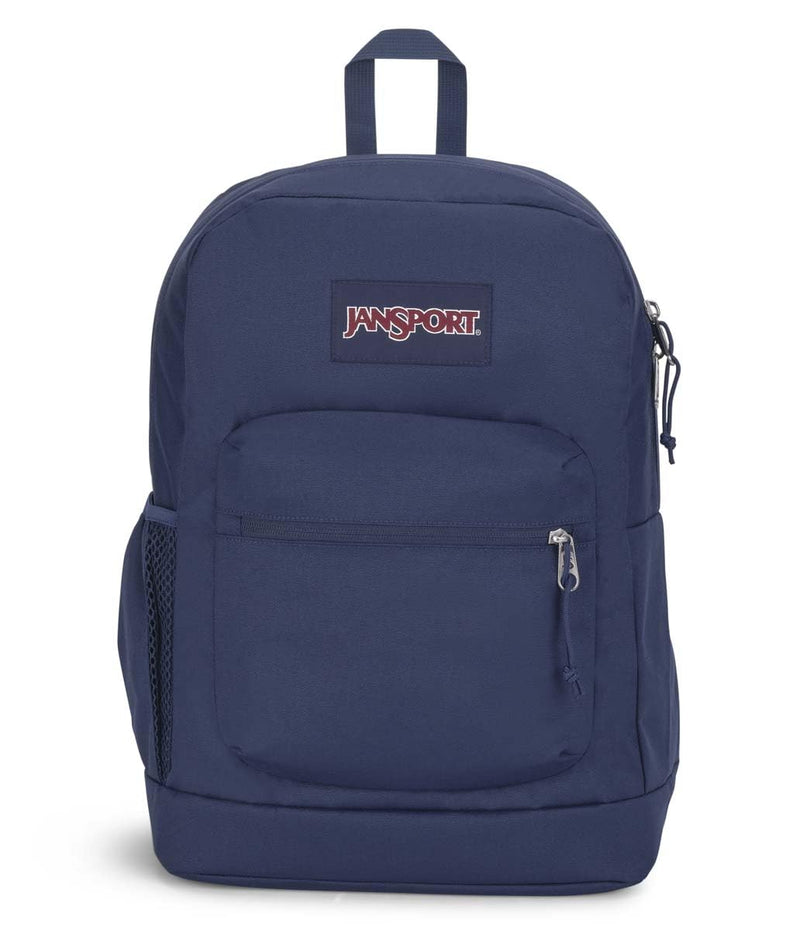 JanSport Cross Town Plus Backpack - Large Main Compartment, Side Water Bottle Pocket, 15 - Inch Padded Laptop Sleeve - Navy