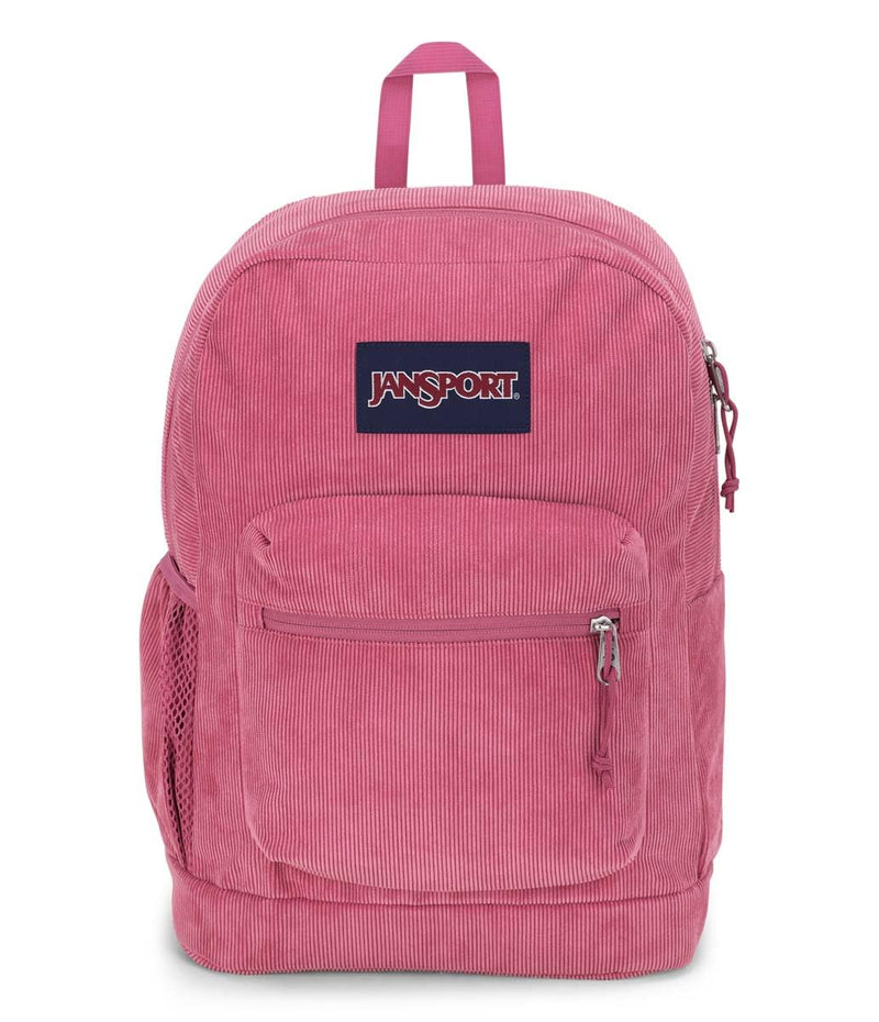 JanSport Cross Town Plus Remix Backpack - Padded Back Panel, Laptop Sleeve, and Front Pocket Organizer - Mauve Haze Corduroy