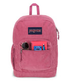 JanSport Cross Town Plus Remix Backpack - Padded Back Panel, Laptop Sleeve, and Front Pocket Organizer - Mauve Haze Corduroy