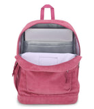 JanSport Cross Town Plus Remix Backpack - Padded Back Panel, Laptop Sleeve, and Front Pocket Organizer - Mauve Haze Corduroy