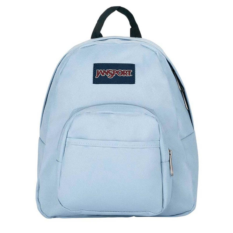 JanSport Half Pint Mini Backpack, 10.2 L - Durable Mini Bag Purse with Adjustable Shoulder Straps, Single Main Compartment, Zippered Stash Pocket, Blue Dusk