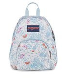 JanSport Half Pint Mini Backpack, 10.2 L - Durable Mini Bag Purse with Adjustable Shoulder Straps, Single Main Compartment, Zippered Stash Pocket, Fluttering Fields